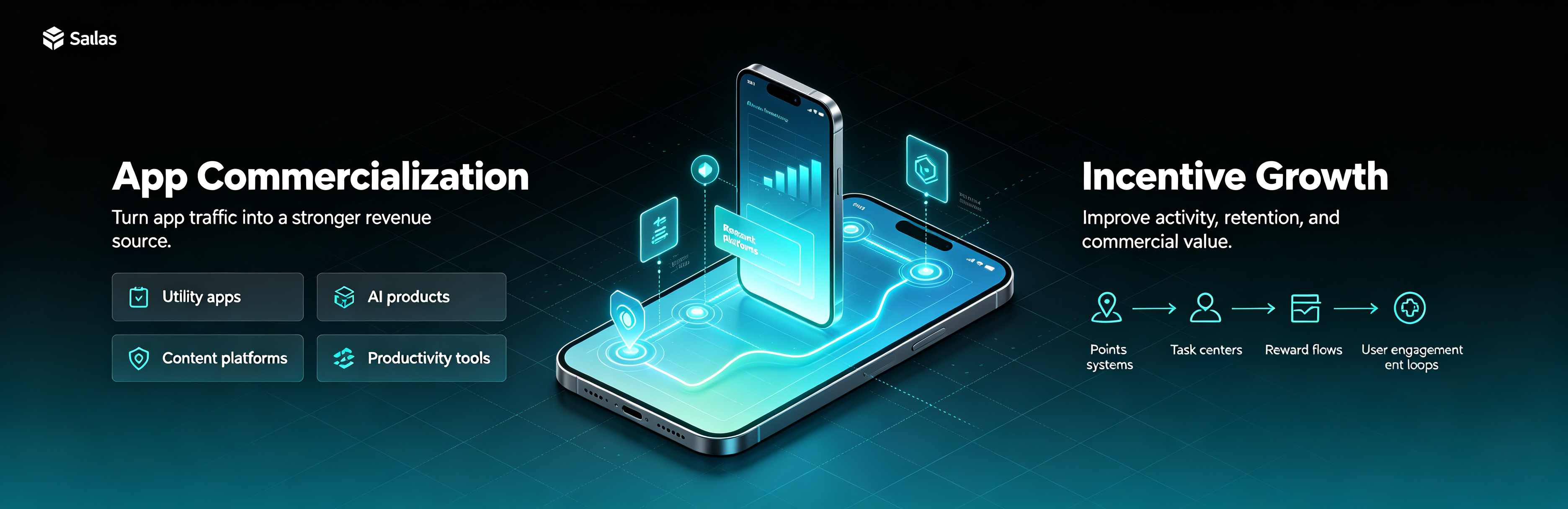 Commercialization scenarios for games, apps, and reward systems